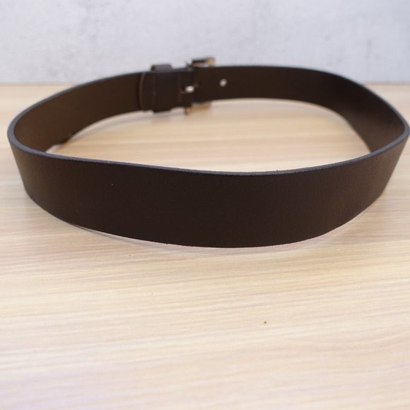 Classic Belt Adult Size‎ 32 Brown Leather Basic Jeans Dress Dark Genuine BASS - Picture 4 of 10
